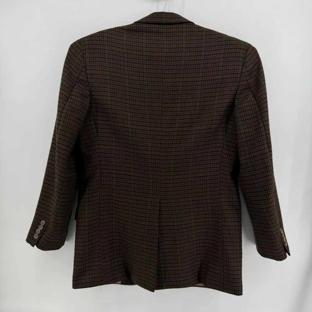 Country Britches Blazer Mens L Brown Houndstooth Wool Nordstrom Sport Coat